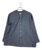 PRASTHANAプラスターナ）の古着「バンドカラーシャツ」｜インディゴ