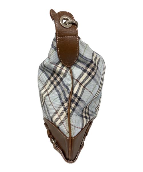 BURBERRY BLUE LABEL（バーバリー ブルー レーベル）BURBERRY BLUE LABEL (バーバリーロンドンブルーレーベル) チェック柄ショルダーバッグ スカイブルーの古着・服飾アイテム