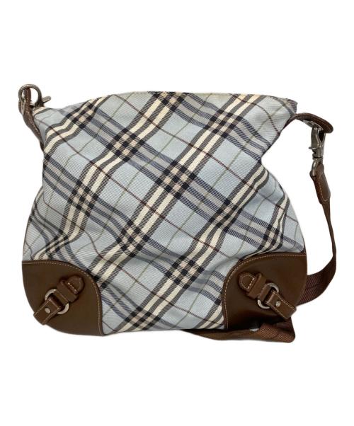 BURBERRY BLUE LABEL（バーバリー ブルー レーベル）BURBERRY BLUE LABEL (バーバリーロンドンブルーレーベル) チェック柄ショルダーバッグ スカイブルーの古着・服飾アイテム