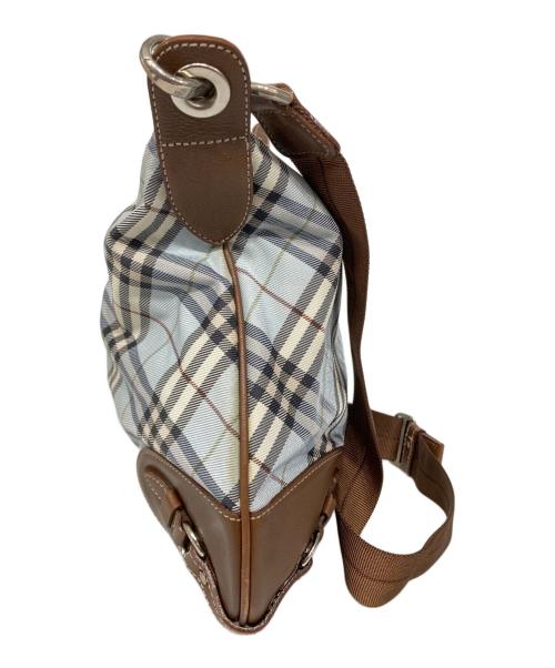 BURBERRY BLUE LABEL（バーバリー ブルー レーベル）BURBERRY BLUE LABEL (バーバリーロンドンブルーレーベル) チェック柄ショルダーバッグ スカイブルーの古着・服飾アイテム