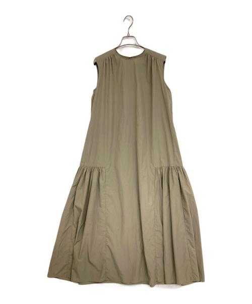 MACKINTOSH PHILOSOPHY（マッキントッシュ フィロソフィー）MACKINTOSH PHILOSOPHY (マッキントッシュ フィロソフィー) ナイロンタスランサイドギャザーワンピース オリーブ サイズ:38の古着・服飾アイテム