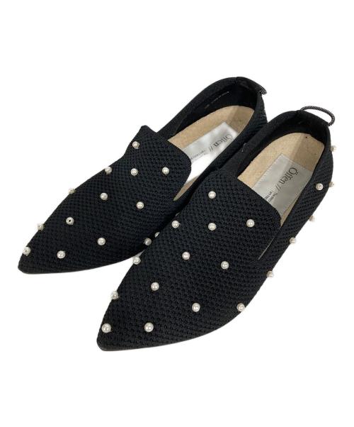 offen（オッフェン）offen (オッフェン) パールフラットシューズ ブラック サイズ:41の古着・服飾アイテム
