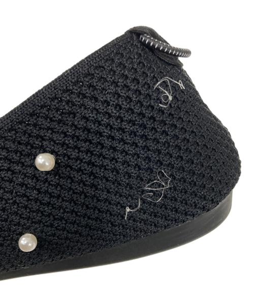 offen（オッフェン）offen (オッフェン) パールフラットシューズ ブラック サイズ:41の古着・服飾アイテム