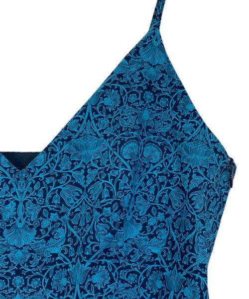 STEVEN ALAN（スティーブンアラン）STEVEN ALAN (スティーブンアラン) LIBERTY PRINT CAMISOLE ALL IN ONE ブルー サイズ:Sの古着・服飾アイテム
