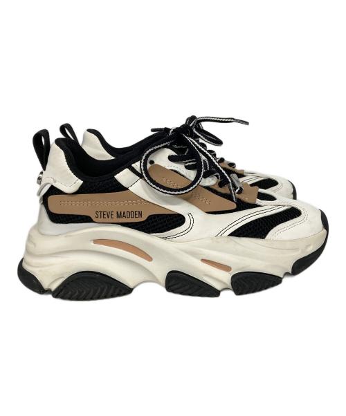 STEVE MADDEN（スティーブマデン）STEVE MADDEN (スティーブマデン) 厚底スニーカー ホワイト×ブラック サイズ:6.5の古着・服飾アイテム