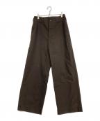 MHLエムエイチエル）の古着「JAPANESE DENSE COTTONパンツ」｜ブラウン