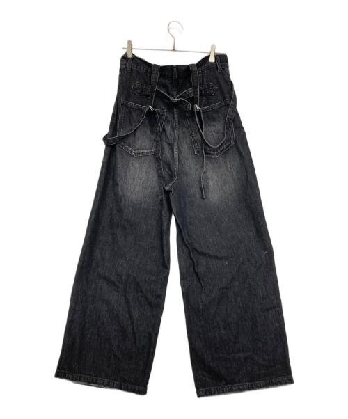 BARNYARDSTORM（バンヤードストーム）BARNYARDSTORM (バンヤードストーム) サスペンダー付きワイドパンツ ブラック サイズ:1の古着・服飾アイテム