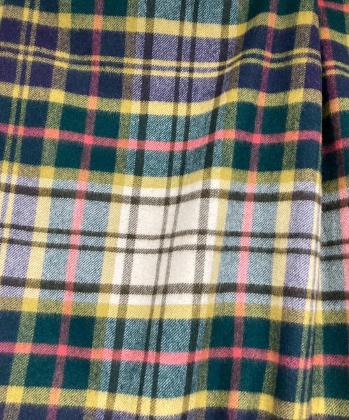 JOHNSTONS OF ELGIN（ジョンストンズオブエルガン）JOHNSTONS OF ELGIN (ジョンストンズオブエルガン) カシミヤ大判ストール グリーン×イエローの古着・服飾アイテム