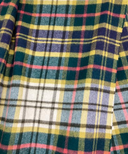JOHNSTONS OF ELGIN（ジョンストンズオブエルガン）JOHNSTONS OF ELGIN (ジョンストンズオブエルガン) カシミヤ大判ストール グリーン×イエローの古着・服飾アイテム