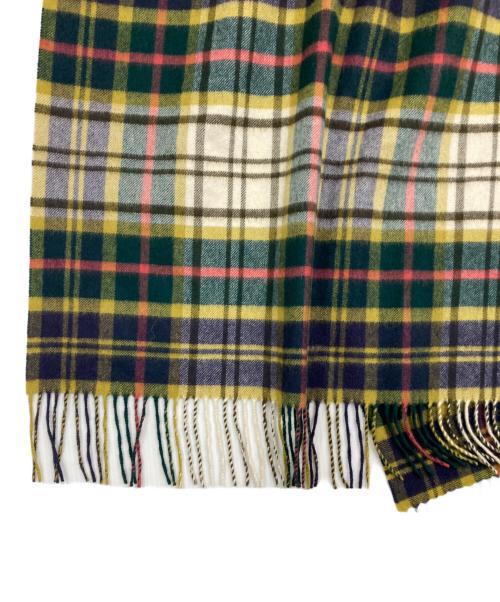 JOHNSTONS OF ELGIN（ジョンストンズオブエルガン）JOHNSTONS OF ELGIN (ジョンストンズオブエルガン) カシミヤ大判ストール グリーン×イエローの古着・服飾アイテム