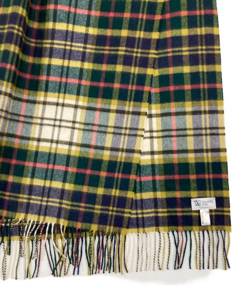 JOHNSTONS OF ELGIN（ジョンストンズオブエルガン）JOHNSTONS OF ELGIN (ジョンストンズオブエルガン) カシミヤ大判ストール グリーン×イエローの古着・服飾アイテム