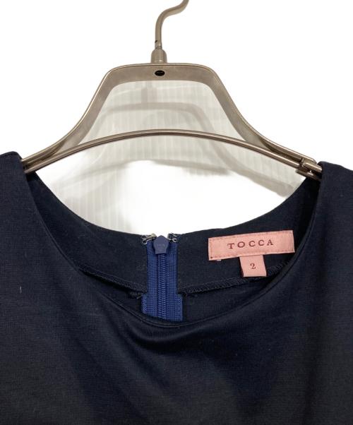 TOCCA（トッカ）TOCCA (トッカ) PARLOUR ドッキングドレス ネイビー サイズ:2の古着・服飾アイテム