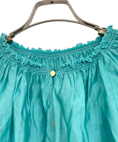 NOLLEY'S（ノーリーズ）NOLLEY'S (ノーリース) ソフトオーガンジー2WAYブラウス エメラルドグリーン サイズ:38の古着・服飾アイテム