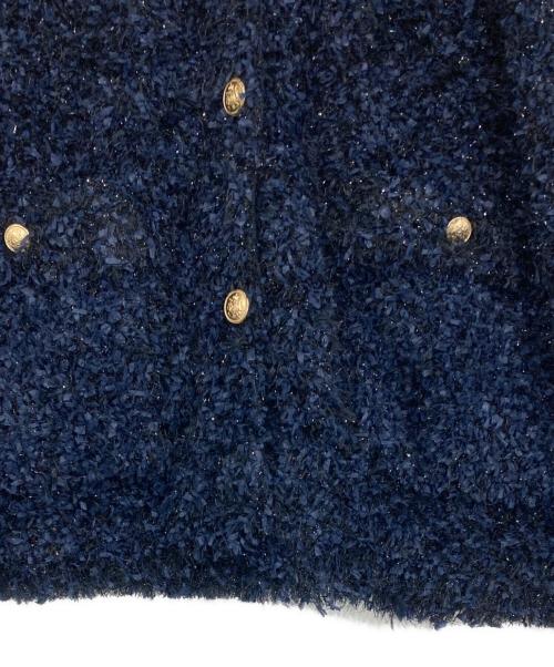 UNITED ARROWS（ユナイテッドアローズ）UNITED ARROWS (ユナイテッドアローズ) ツイードメタルボタンカーディガンジャケット ネイビー サイズ:FREEの古着・服飾アイテム