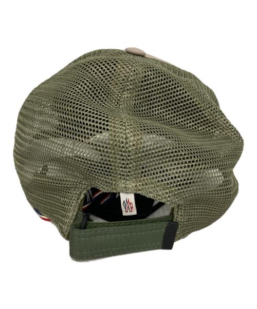 MONCLER（モンクレール）MONCLER (モンクレール) Grenoble Baseball Cap/ベースボールキャップ ベージュ×グリーンの古着・服飾アイテム