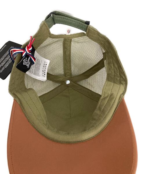MONCLER（モンクレール）MONCLER (モンクレール) Grenoble Baseball Cap/ベースボールキャップ ベージュ×グリーンの古着・服飾アイテム