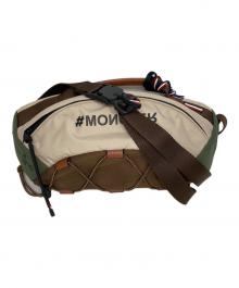 MONCLER（モンクレール）の古着「Grenoble BELT BAG/グルノーブルベルトバッグ」｜ベージュ×グリーン