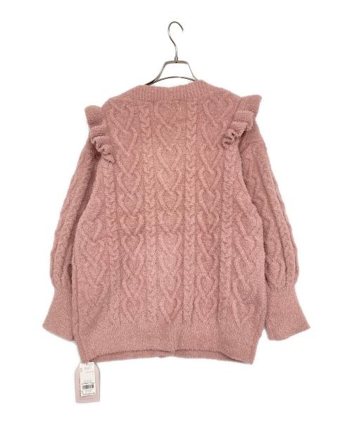 gelato pique（ジェラートピケ）gelato pique (ジェラートピケ) ハートアランフリルカーディガン×パンツセット ピンク サイズ:Fの古着・服飾アイテム