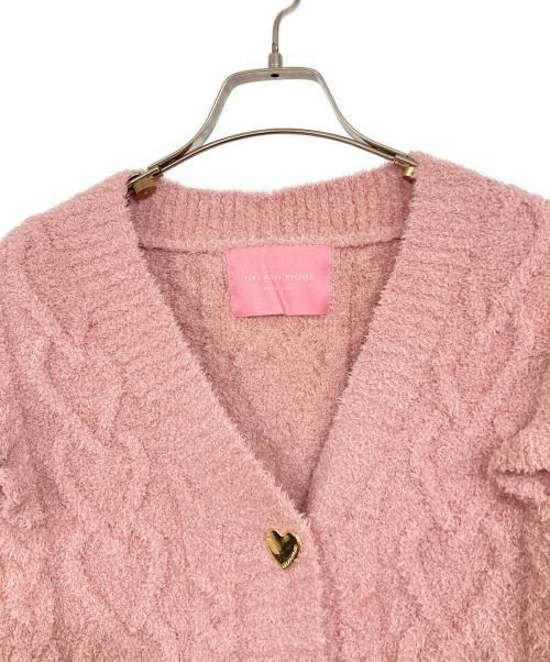 gelato pique（ジェラートピケ）gelato pique (ジェラートピケ) ハートアランフリルカーディガン×パンツセット ピンク サイズ:Fの古着・服飾アイテム