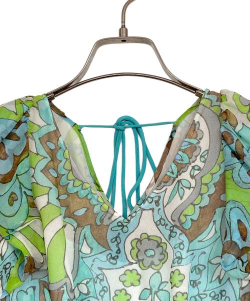 ANAYI（アナイ）ANAYI (アナイ) アラベスクプリントマキシフレア ワンピース グリーン サイズ:36の古着・服飾アイテム