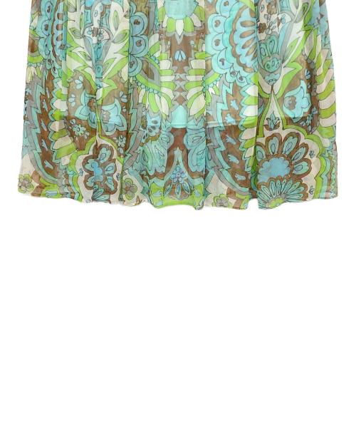 ANAYI（アナイ）ANAYI (アナイ) アラベスクプリントマキシフレア ワンピース グリーン サイズ:36の古着・服飾アイテム