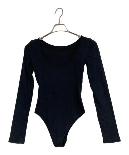 H BEAUTY&YOUTH（エイチ ビューティー&ユース）H BEAUTY&YOUTH (エイチ ビューティー&ユース) コットンテレコ ボディスーツ ブラック サイズ:記載なしの古着・服飾アイテム