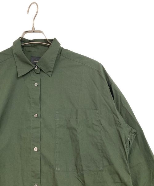 Spick and Span（スピック＆スパン）Spick and Span (スピックアンドスパン) 50コットンオーバーシャツ グリーン サイズ:表記無しの古着・服飾アイテム