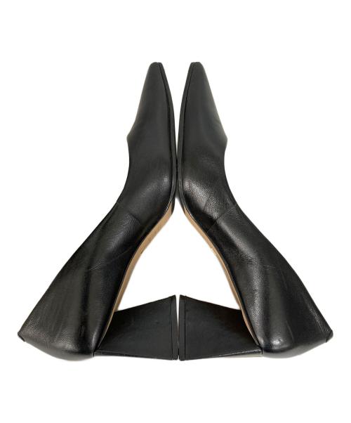 CARRANO（カラーノ）CARRANO (カラーノ) トライアングルヒールポインテッドパンプス ブラック サイズ:US7の古着・服飾アイテム