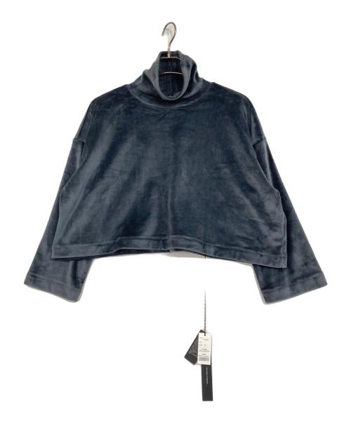 mizuiro-ind（ミズイロインド）mizuiro-ind (ミズイロインド) ブラッシュドハイネックショートプルオーバー ネイビー サイズ:記載なしの古着・服飾アイテム