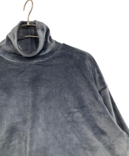 mizuiro-ind（ミズイロインド）mizuiro-ind (ミズイロインド) ブラッシュドハイネックショートプルオーバー ネイビー サイズ:記載なしの古着・服飾アイテム