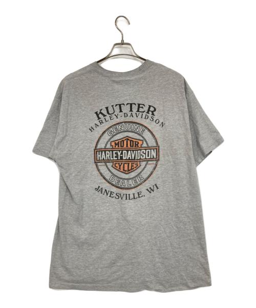 HARLEY-DAVIDSON（ハーレーダビッドソン）HARLEY-DAVIDSON (ハーレーダビッドソン) プリントTシャツ グレー サイズ:Lの古着・服飾アイテム