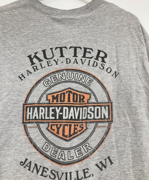 HARLEY-DAVIDSON（ハーレーダビッドソン）HARLEY-DAVIDSON (ハーレーダビッドソン) プリントTシャツ グレー サイズ:Lの古着・服飾アイテム
