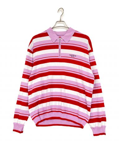 中古・古着通販】SUPREME (シュプリーム) STRIPE ZIP L/S POLO