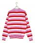 SUPREME (シュプリーム) STRIPE ZIP L/S POLO/ストライプジップ長袖ポロ パープル×レッド サイズ:M：10000円