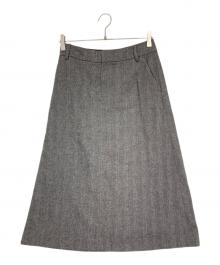 A.P.C.（アーペーセー）の古着「ヘリンボーンAラインスカート」｜グレー