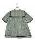 drowse and yet... (ドラゥズ アンド イエット) コットンリネンストライプのセーラーブラウス グリーン サイズ:記載なし：5000円