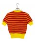 MIU MIU (ミュウミュウ) 半袖ウールニット イエロー×レッド サイズ:40：30000円