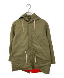 maison kitsune（メゾンキツネ）の古着「中綿フーデッドジャケット」｜カーキ