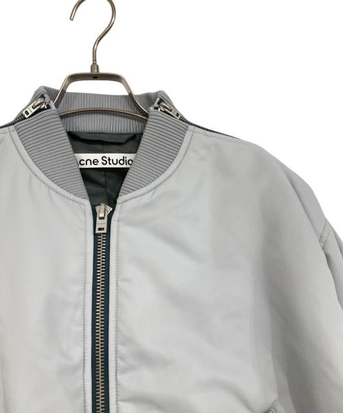 Acne studios（アクネ ストゥディオス）ACNE STUDIOS (アクネ ストゥディオス) ジップアップボンバージャケット ブルーグレー サイズ:36の古着・服飾アイテム