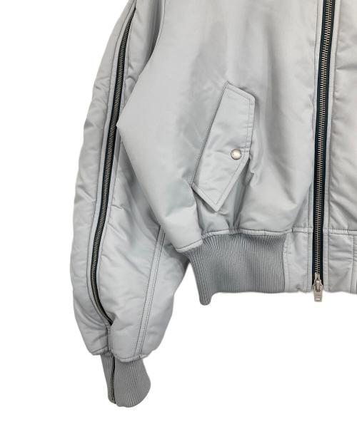 Acne studios（アクネ ストゥディオス）ACNE STUDIOS (アクネ ストゥディオス) ジップアップボンバージャケット ブルーグレー サイズ:36の古着・服飾アイテム