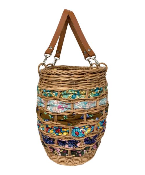 leur logette（ルールロジェット）leur logette (ルールロジェット) カゴバッグ ブラウンの古着・服飾アイテム