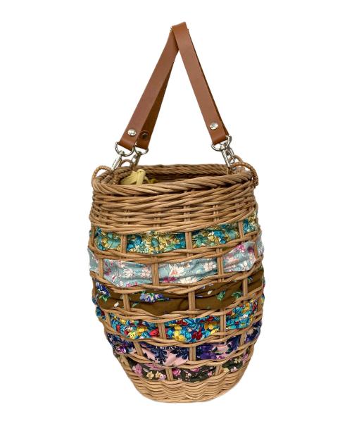 leur logette（ルールロジェット）leur logette (ルールロジェット) カゴバッグ ブラウンの古着・服飾アイテム