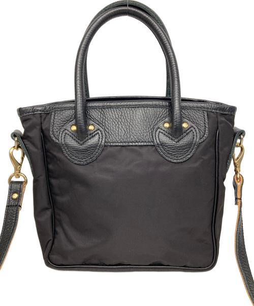 YOUNG & OLSEN The DRYGOODS STORE（ヤングアンドオルセン ザ ドライグッズストア）YOUNG & OLSEN The DRYGOODS STORE (ヤングアンドオルセン ザ ドライグッズストア) 2WAYレザー×ナイロンショルダーバッグ ブラックの古着・服飾アイテム