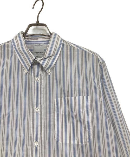 VISVIM（ビズビム）VISVIM (ビズビム) ストライプBDシャツ ブルー×ホワイト サイズ:2の古着・服飾アイテム
