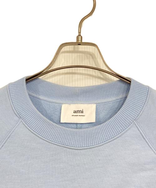 AMI Alexandre Mattiussi（アミアレクサンドルマテュッシ）AMI Alexandre Mattiussi (アミアレクサンドルマテュッシ) ハートロゴクルーネックスウェット ブルー サイズ:Mの古着・服飾アイテム