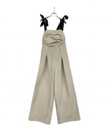 Andequal（アンドコール）の古着「ribbon shoulder combinaison」｜ベージュ
