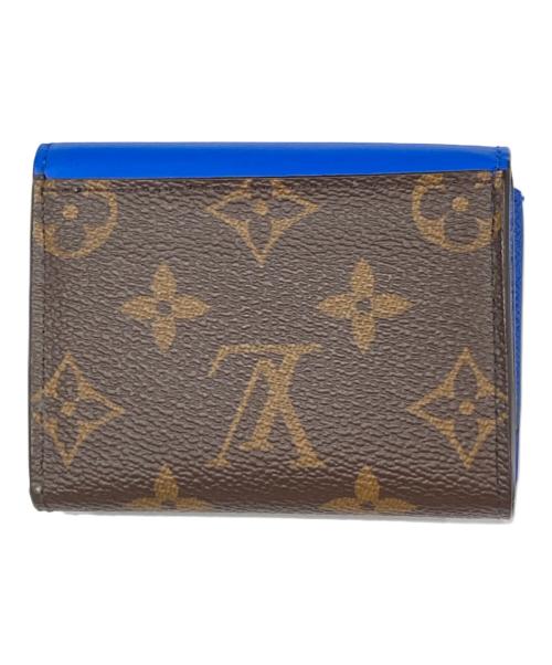 LOUIS VUITTON（ルイ ヴィトン）LOUIS VUITTON (ルイ ヴィトン) ポルトフォイユ・ゾエ ブルー×ブラウンの古着・服飾アイテム