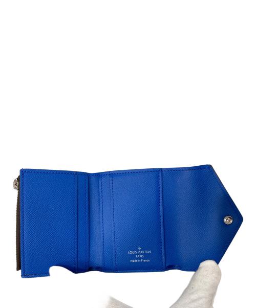 LOUIS VUITTON（ルイ ヴィトン）LOUIS VUITTON (ルイ ヴィトン) ポルトフォイユ・ゾエ ブルー×ブラウンの古着・服飾アイテム