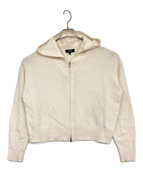 theory（セオリー）theory (セオリー) カシミヤ混ニットパーカー ベージュ サイズ:Sの古着・服飾アイテム