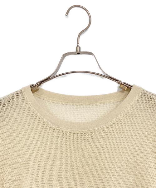 ETRE（エトレ）ETRE (エトレ) シアーメッシュニットPO ベージュ サイズ:Fの古着・服飾アイテム